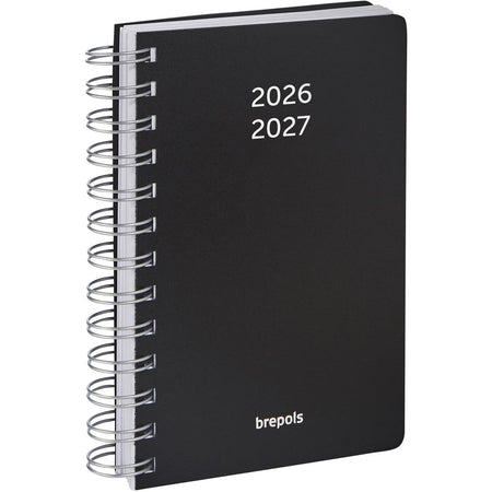 Brepols -   schoolagenda Wire-O, zwart, 2026-2027