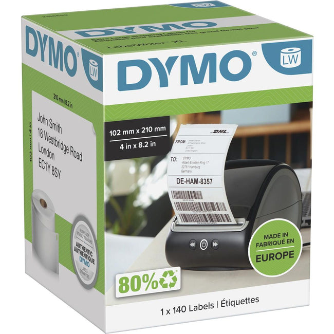 Dymo -  etiketten LabelWriter ft 102 x 210 mm (DHL), wit, 140 etiketten