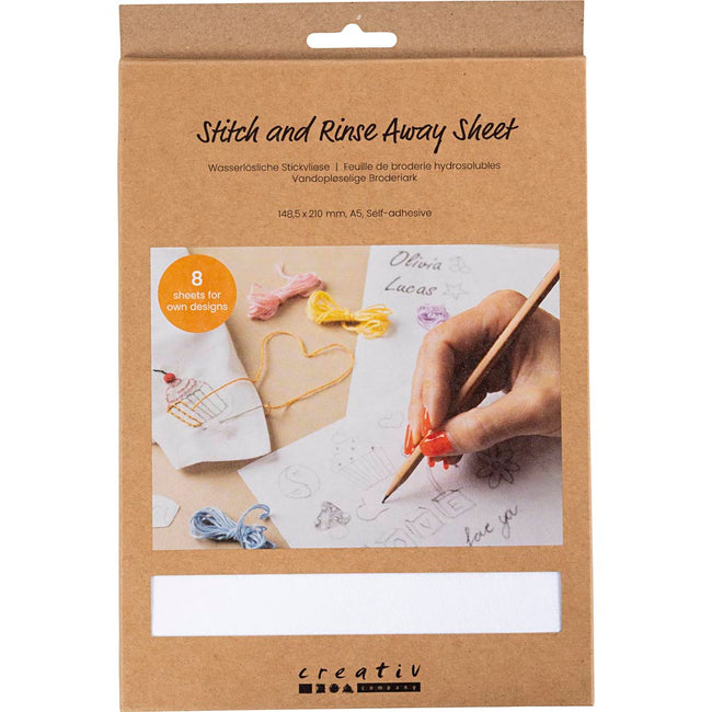 Creativ Company -  Borduurpapier  a5 8 vellen wit