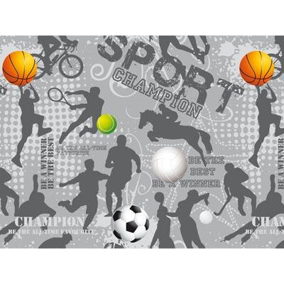 Klika -  Cadeaupapier 50cm dessin Sport champion
