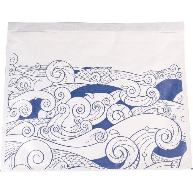 Depa - Zak | Viszak | Papier + PE | 250x330mm | Waves | wit/blauw | 500 stuks