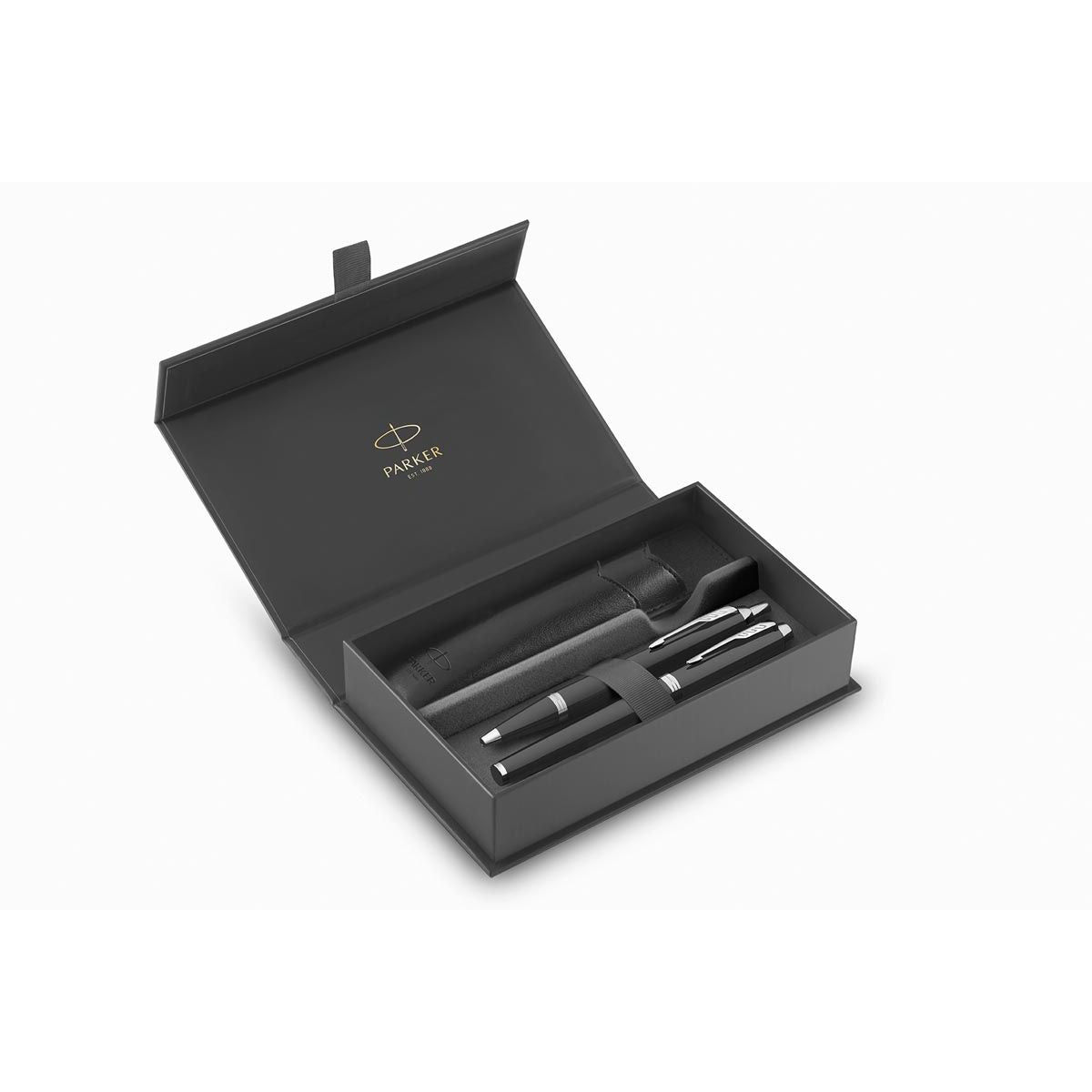 Parker - Stylo bille et stylo plume IM avec étui noir CT moyen 3 pièces