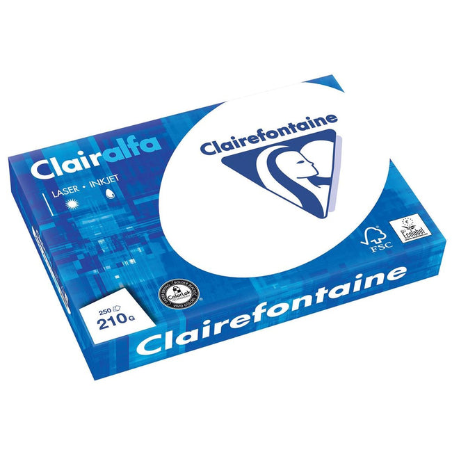 Clairefontaine -  Clairalfa presentatiepapier A3, 210 g, pak van 250 vel