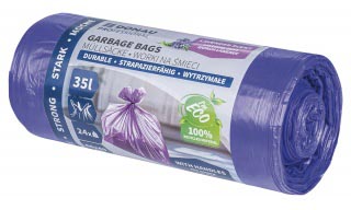 DONAU PROFESSIONAL -   vuilniszak, 18 micron, ft 49 x 66 cm, 35 liter, lavendel, pak van 24 stuks