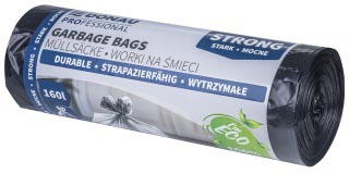 DONAU PROFESSIONAL -   vuilniszak, 35 micron, ft 90 x 110 cm, 160 liter, zwart, pak van 10 stuks