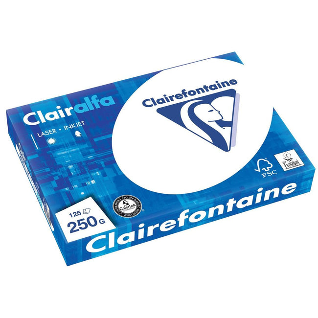 Clairefontaine -  Clairalfa presentatiepapier A4, 250 g, pak van 125 vel