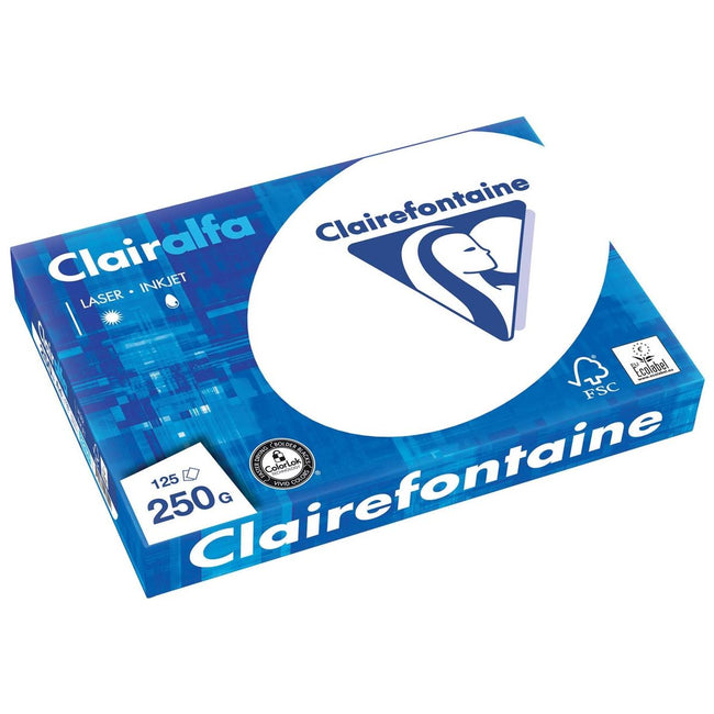 Clairefontaine - Papier de présentation Clairalfa A4, 250 g, 125 feuilles