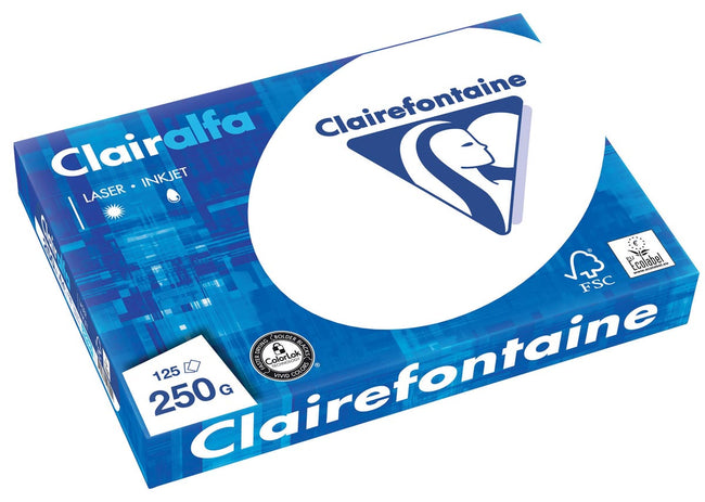Clairefontaine -  Clairalfa presentatiepapier A4, 250 g, pak van 125 vel