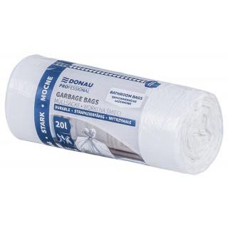 DONAU PROFESSIONAL -   vuilniszak, 12 micron, ft 56 x 44 cm, 20 liter, wit, pak van 20 stuks