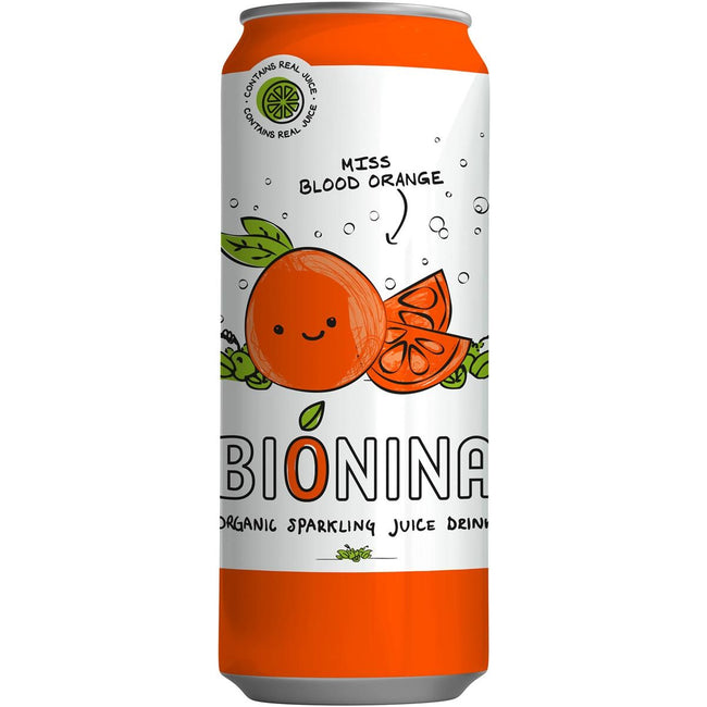 Bionina - Bionina Miss Blood Orange, blik van 33 cl, pak van 24 stuks