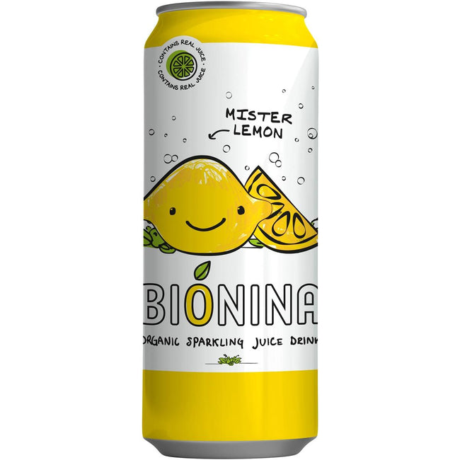 Bionina - Bionina Mister Lemon, blik van 33 cl, pak van 24 stuks