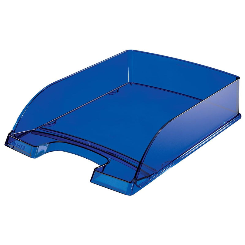 Leitz - corbeille à courrier Plus 5226 bleu transparent