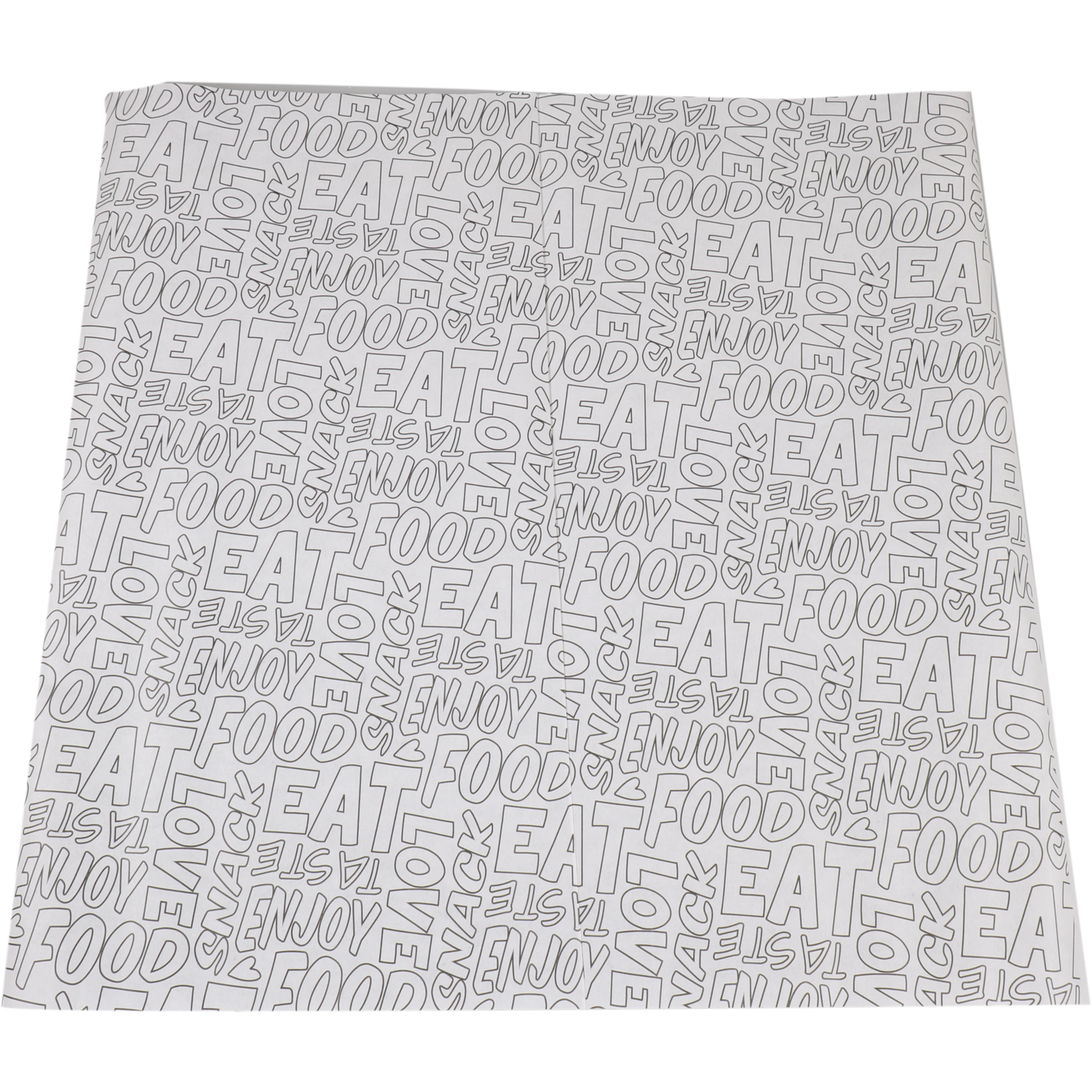 Klika -  Vel | hamburgervel | papier + Wax | 33x34cm | Words | 5000 stuks