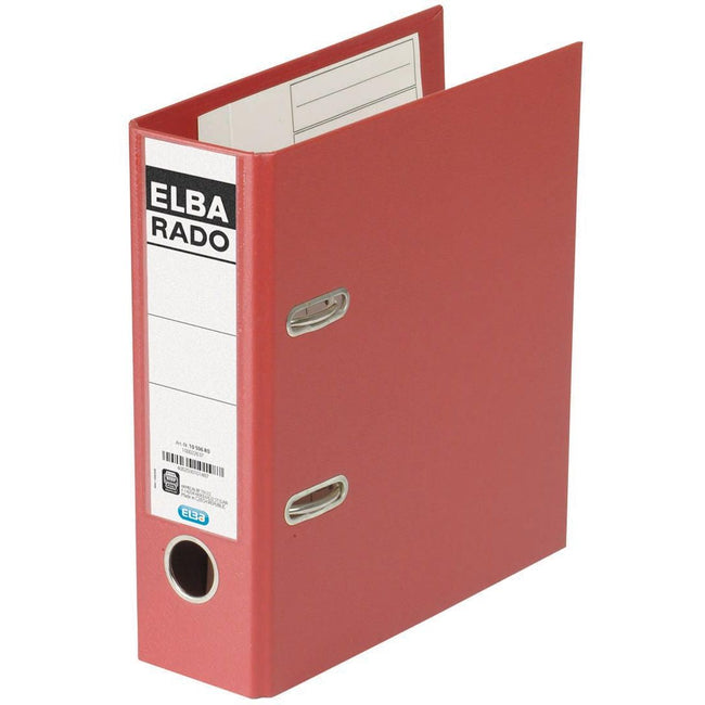 Elba -  Rado Plast ordner voor ft A5 staand, donkerrood, rug van 7,5 cm