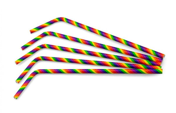 plier paille papier arc-en-ciel ø6mm x 240mm 200 pièces