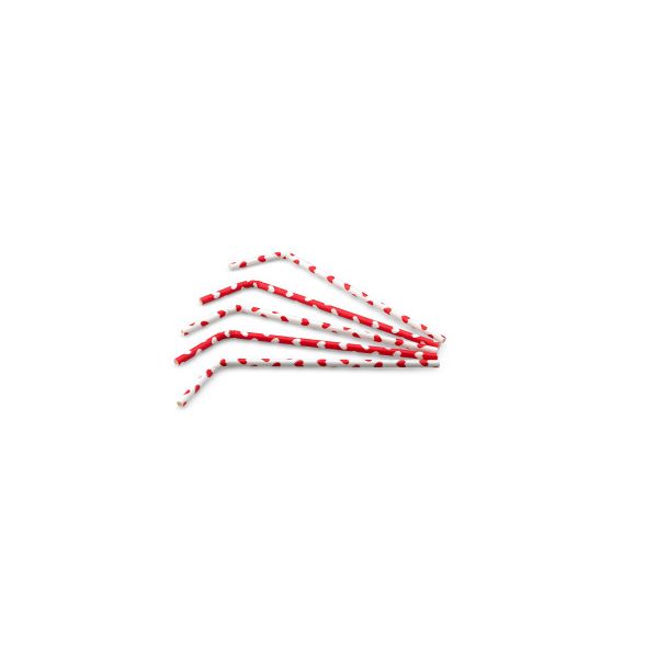 Biege-Trinkhalm-Papierherzen ø6mm x 240mm 100 Stück