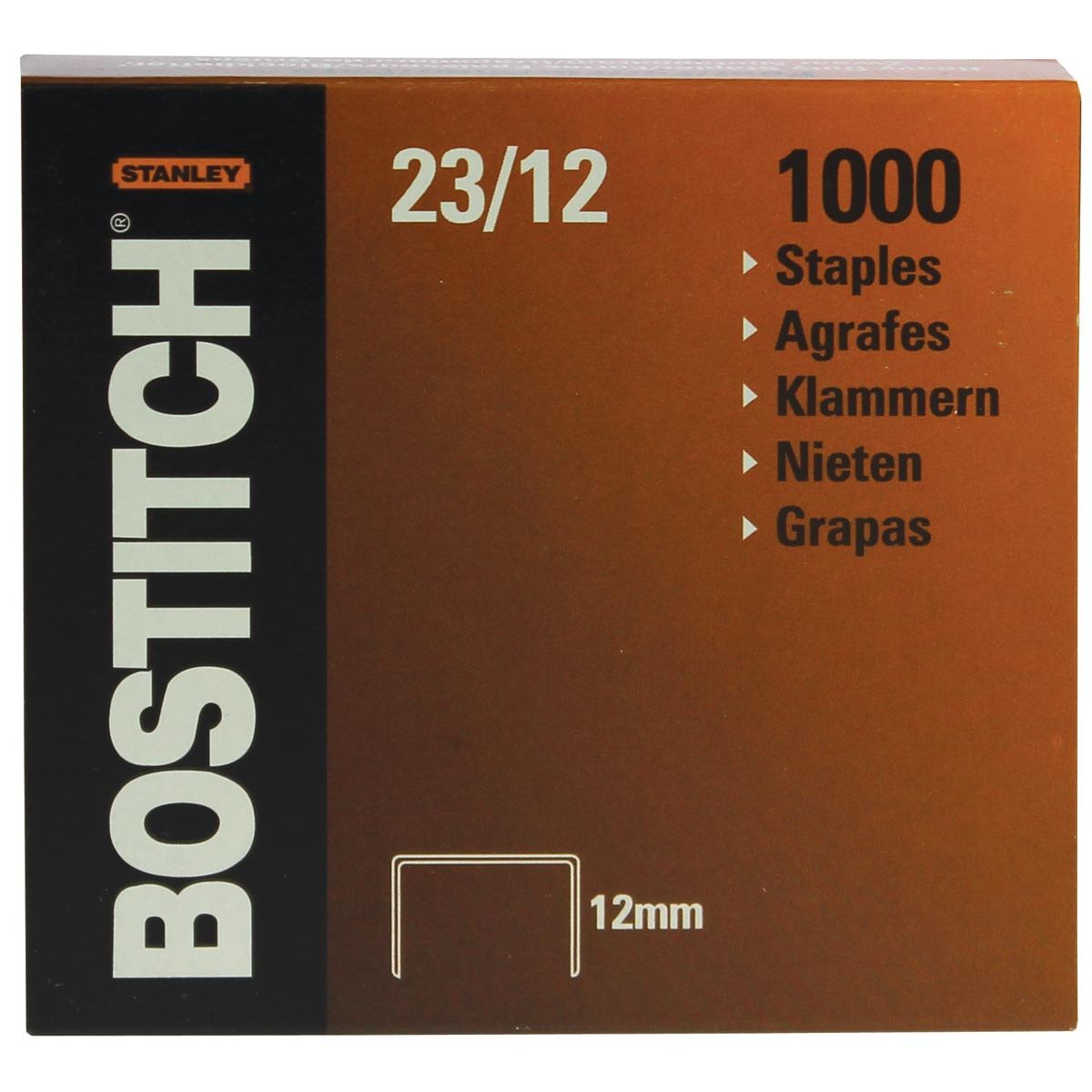 Bostitch - Heftklammern 23-12-1M, 12 mm, verzinkt, für B310HDS, 00540, HD-23L17, HD-12F