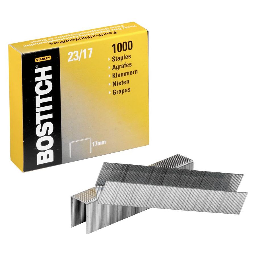 Bostitch - nietjes 23-17-1M, 17 mm, verzinkt, voor 00540, HD-23L17, HD-12F