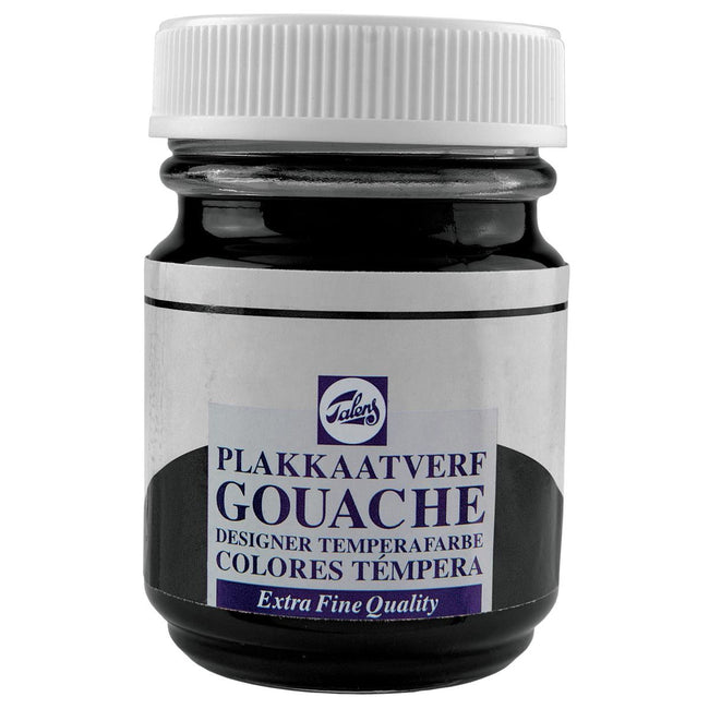 Talens - Plakkaatvef Extra Fine Flasche mit 50 ml, neutrales Schwarz