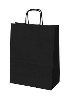Klika - Sac en papier noir, dimensions 24x12x31cm, 4 pièces