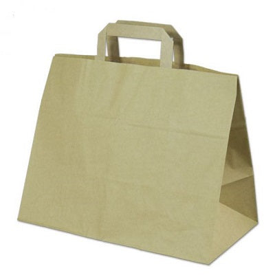 Klika -  Draagtassen bruin kraft 32/17x25 250st