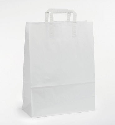 Klika -  Draagtassen wit kraft 22/10x28cm 250st