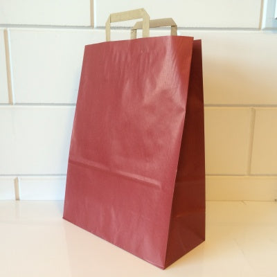 Klika - Sacs de transport kraft rouge 32/15x43cm 250pcs 2 pièces