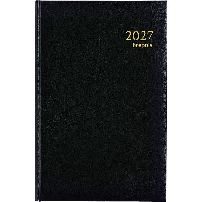 Brepols - Agenda 2026 Saturn Lima 7 jours/2 pages noir