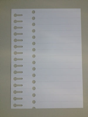 Klika - Étiquette à fente 19x210mm sur feuille laser A4