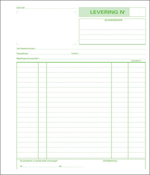Exacompta -  leveringen, ft 21 x 18 cm, dupli (50 x 2 vel), Nederlandstalig