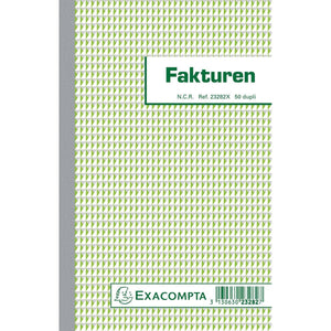 Exacompta - factures, ft 21 x 13,5 cm, duplicata, vertical, néerlandais
