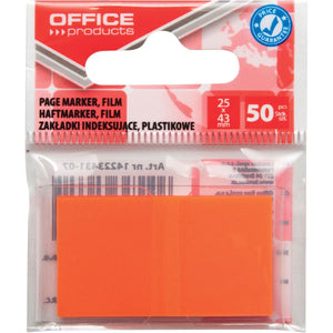 OFFICE products -   index, 25 x 43 mm, ophangzakje van 50 tabs, oranje