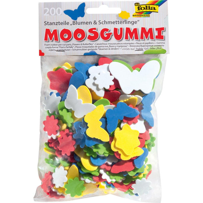 Folia - Folia mosgummi figuren bloemen en vlinders