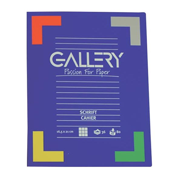 Galerie - Script de la galerie, ft 16,5 x 21 cm, doublé, 72 pages