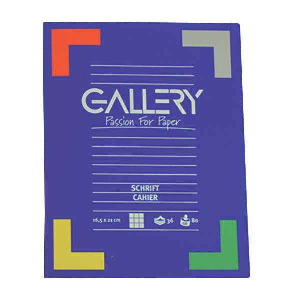 Gallery -   schrift, ft 16,5 x 21 cm, geruit 5 mm, 72 bladzijden