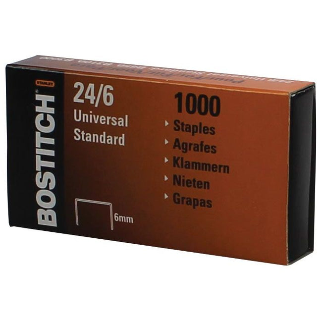 Bostitch -  nietjes 24-6-1MGAL, 6 mm, verzinkt, doos met 1000 nietjes