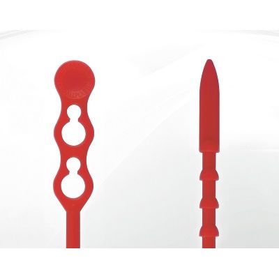 Klika - Fermeture à nouer refermable 180 mm rouge 3 pièces