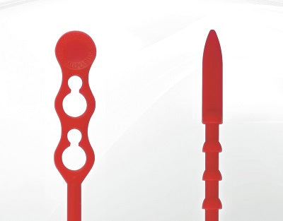Klika - Fermeture à nouer refermable 240 mm rouge 2 pièces