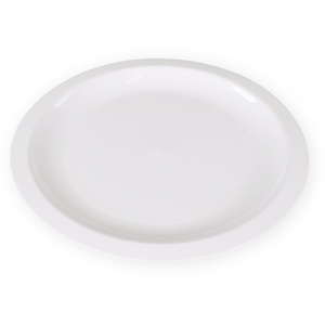 Goldplast - Assiette | assiette à desserts | Utiliser la réutilisation | réutilisable | rond | 1 compartiment | PP | Ø18cm | blanc | 340 pièces
