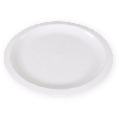 Goldplast - Assiette | assiette à desserts | Utiliser la réutilisation | réutilisable | rond | 1 compartiment | PP | Ø18cm | blanc | 340 pièces