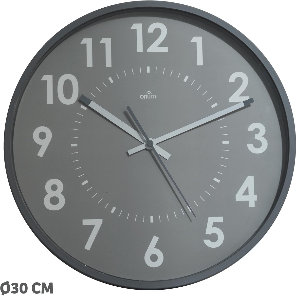 Orium by CEP -   wandklok, quartz, diameter 30 cm, grijs