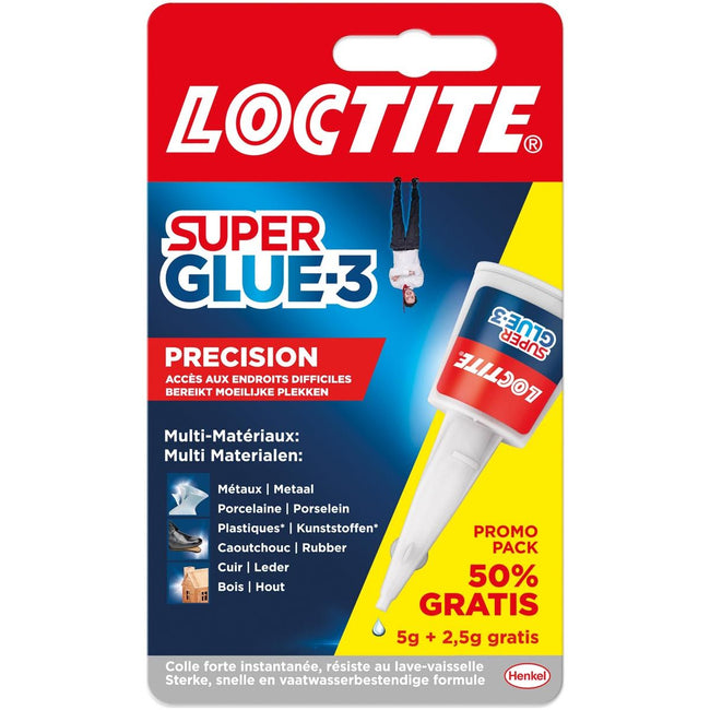 Loctite - Secondelijm Super Glue Precision, 5 g + 50 % gratis, op blister