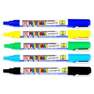 Posterman - Krijtstift posterman PMA-30 medium punt 2mm zwart