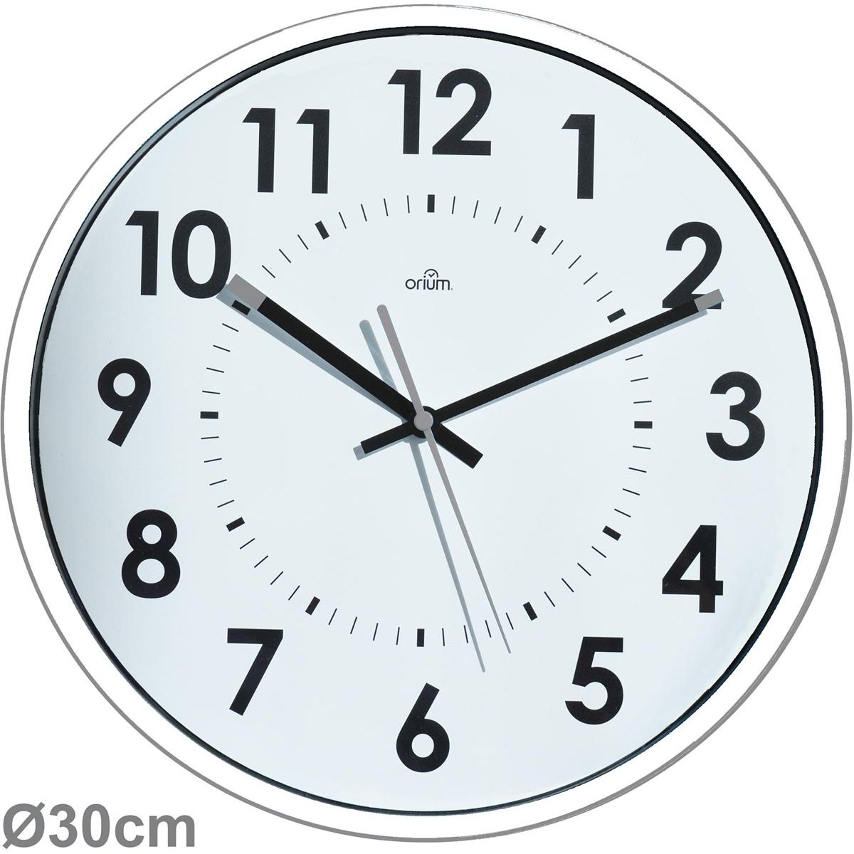 Orium by CEP - horloge murale, quartz, diamètre 30 cm, blanc