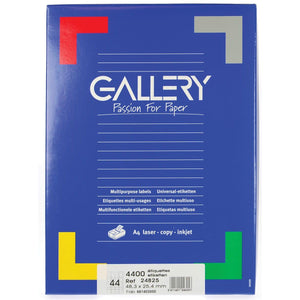 Galerie – weiße Etiketten, 48,3 x 25,4 mm (B x H), runde Ecken, Box mit 4.400 Etiketten