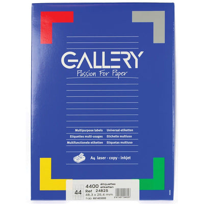 Galerie – weiße Etiketten, 48,3 x 25,4 mm (B x H), runde Ecken, Box mit 4.400 Etiketten