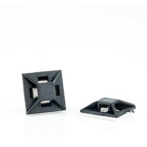 Klika -  Plakzadel 12x12 mm zwart 100 stuks