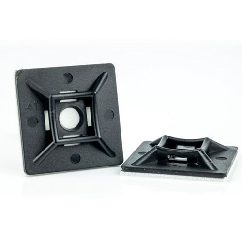 Klika -  Plakzadel 19x19mm zwart 100 stuks