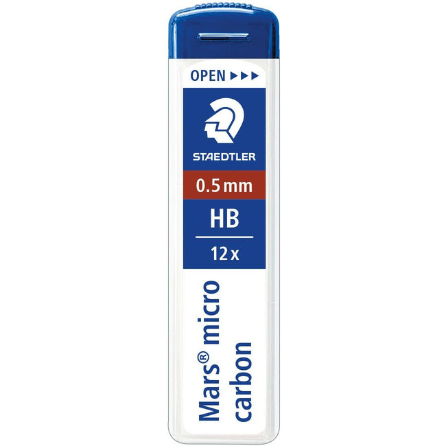 Staedtler - Mine de crayon Carbone Micro 0.5mm HB 12 pièces