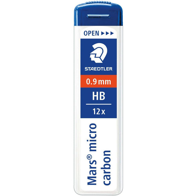 Staedtler - Mikro-Bleistiftminen, 0,9 mm, HB, Karton mit 12 Stück